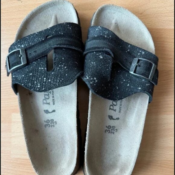 Birkenstock Papillio Carmen Sandals – Black Silver Splash – Size 6 US (EU 36) - Picture 4 of 11